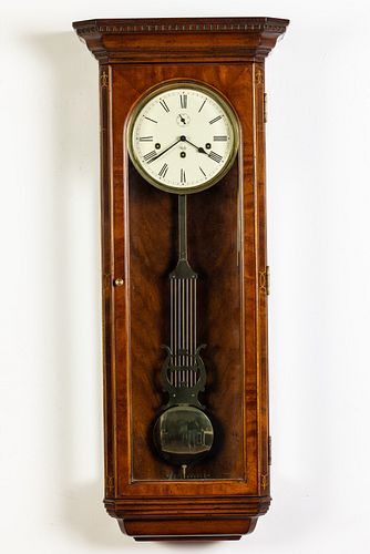 Sligh Inlaid Walnut Wall Clock