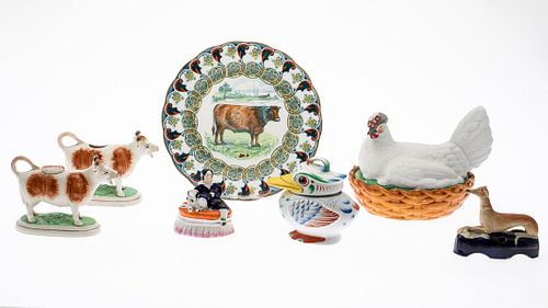Group of Staffordshire and Other Decorative Articles