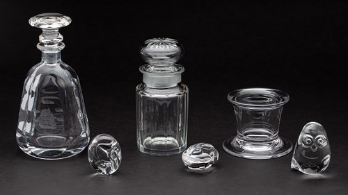 3 Steuben Animals and 3 Other Glass Articles