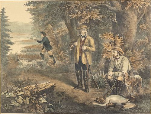 After Currier & Ives, American Hunting Scene, Litho