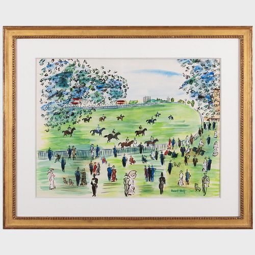 Jean-Jacques Bastogy [aka Jean-Jacques Montfort] (b. c. 1956): At the Racetrack, After Raoul Dufy