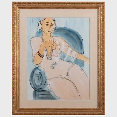 Jean-Jacques Bastogy [aka Jean-Jacques Montfort] (b. c. 1956): Seated Female, After Henri Matisse
