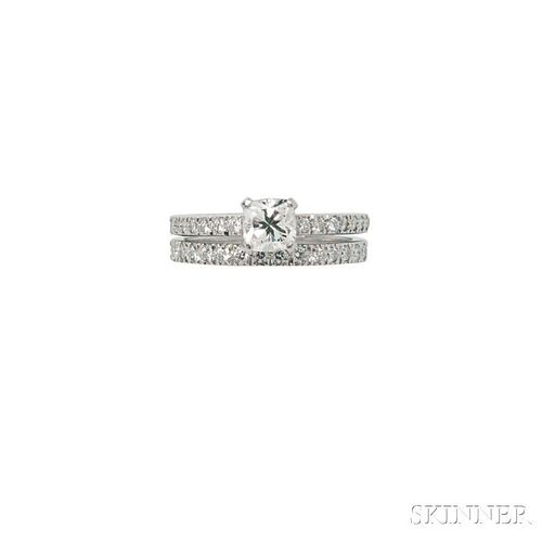Platinum and Diamond Ring and Band, Tiffany & Co.