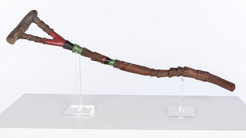 Vernon Edwards (1940-1999), Carved and Painted Cane