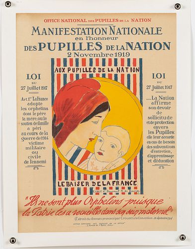 French Wards of the Nation Post-War Adoption Poster