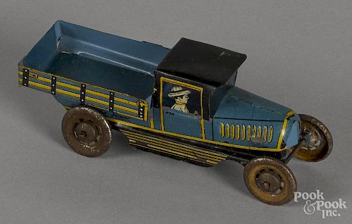 Spanish Paya tin lithograph delivery truck penny toy, 4 1/4'' l.