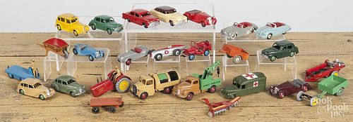 Twenty-six Dinky toy vehicles, longest - 4 1/2''.