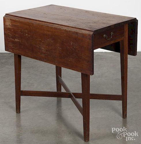 Federal cherry Pembroke table, ca. 1790, probably Delaware, 28 1/4'' h., 19 1/2'' w., 31'' d.