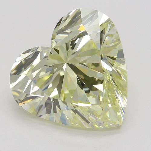 5.01 ct, Natural Fancy Light Yellow Even Color, VS2, Heart cut Diamond (GIA Graded), Appraised Value: $156,200 