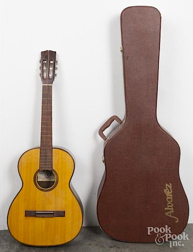 Giammini guitar, model #GN60, together with a Mahalo Nubone ukulele.
