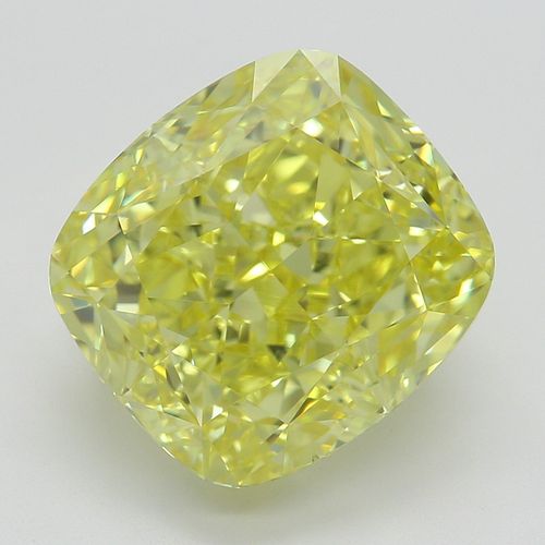 5.03 ct, Natural Fancy Intense Yellow Even Color, VS2, Cushion cut Diamond (GIA Graded), Appraised Value: $573,300 