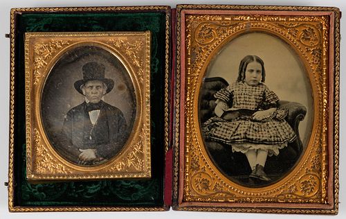 ASSORTED AMERICAN DAGUERREOTYPE AND AMBROTYPE IMAGES, LOT OF TWO