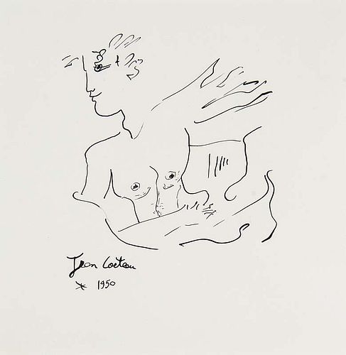 Cocteau, Jean
Orpheus. 1950. Schwarze Feder auf Pa