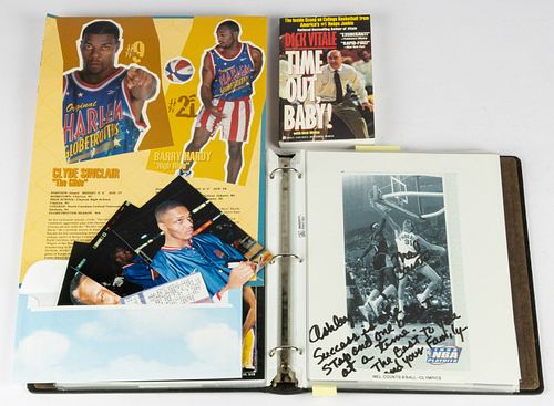ASSORTED VINTAGE AND CONTEMPORARY BASKETBALL AUTOGRAPH AND EPHEMERA COLLECTION