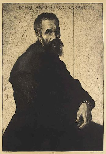 Orlik, Emil
Michelangelo Buonarotti. 1913. Radieru