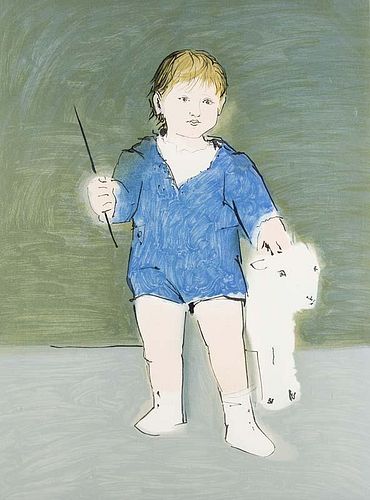 Picasso, Pablo - nach
Knabe mit Lamm. (1975). Farb
