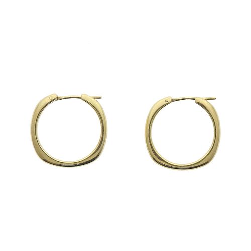 Tiffany & Co 18k Gold Hoop Earrings