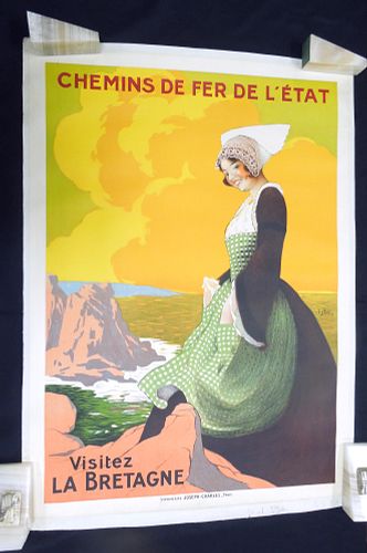 J. Stall French Travel Poster, Circa 1920s.