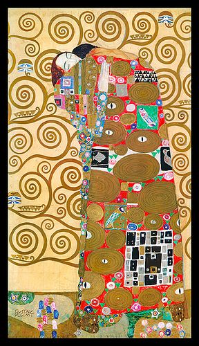 A After Gustav Klimt embellished ink on canvas  Elizabeth Limited Edition