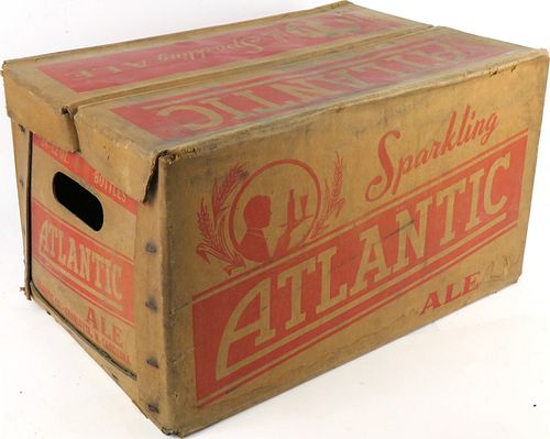 1956 Atlantic Ale Fiberboard Box for 24-36 Bottles Charlotte North Carolina