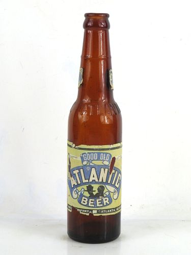 1937 Atlantic Beer 12oz Longneck Bottle Atlanta Georgia