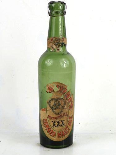 1890 Ballantine Canada Malt Ale Longneck Bottle Newark New Jersey