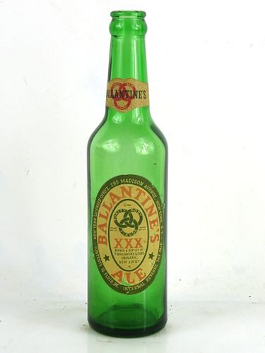 1946 Ballantine's Ale 12oz Longneck Bottle Newark New Jersey