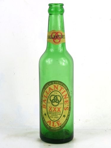 1947 Ballantine's Ale 12oz Longneck Bottle Newark New Jersey