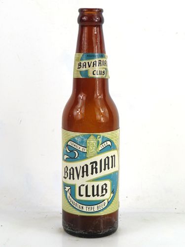1956 Bavarian Club Beer 12oz Longneck Bottle Slinger Wisconsin