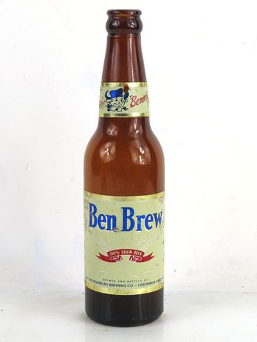 1950 Ben Brew Beer (Bennie Neck) 12oz Longneck Bottle Columbus Ohio