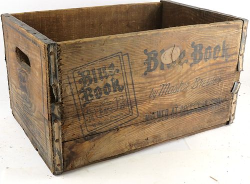 1941 Blue Book Beer Wooden Crate Columbus Ohio