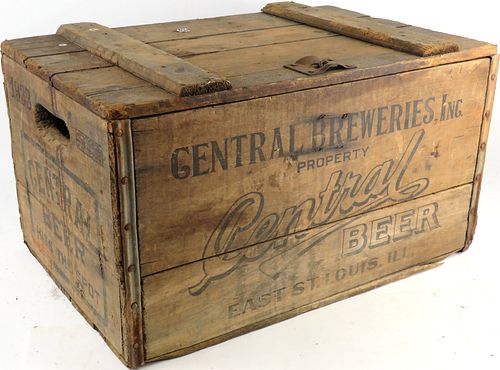1906 Central Beer Wooden Crate East St. Louis Illinois