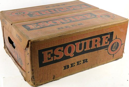 1951 Esquire Beer (full case of bottles) Fiberboard Box for 24-36 Bottles Smithton Pennsylvania