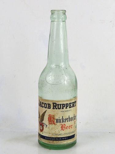 1933 Knickerbocker Beer 12oz Longneck Bottle New York New York