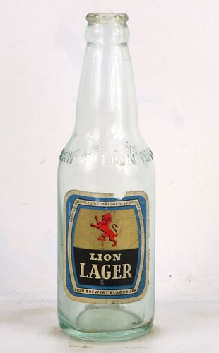 1955 Lion Lager Beer 9 2/3oz Longneck Bottle Blackburn England