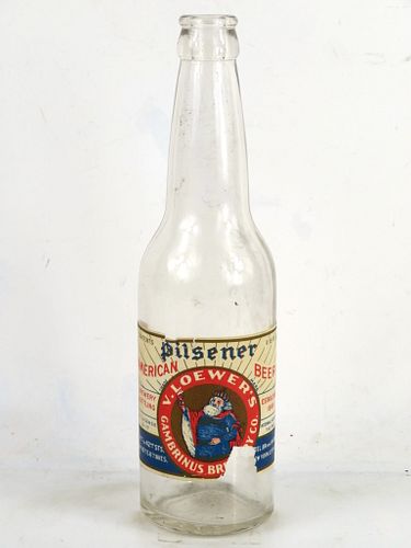 1933 Loewer's American Pilsener Beer 12oz Longneck Bottle New York New York