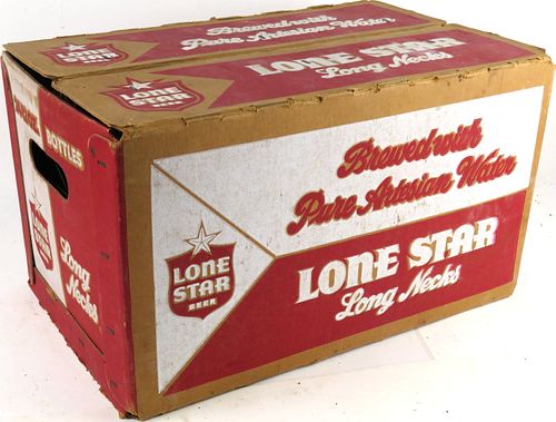 1965 Lone Star Beer Fiberboard Box for 24-36 Bottles San Antonio Texas
