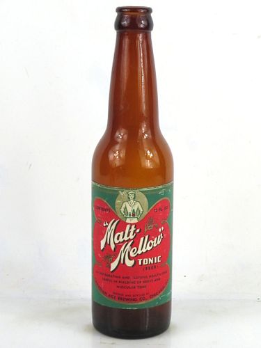 1950 Malt Mellow Tonic Beer 12oz Longneck Bottle Chicago Illinois