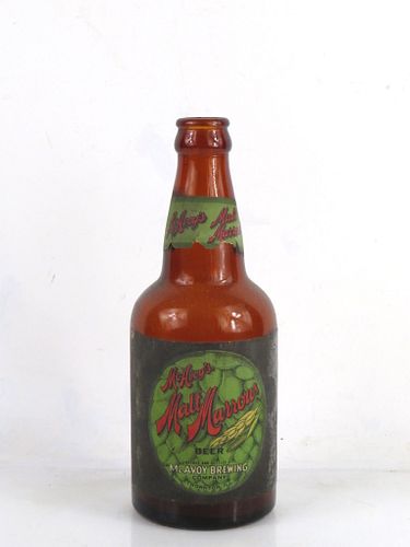 1948 McAvoy's Malt Marrow Beer 12oz Bottle Thornton Illinois