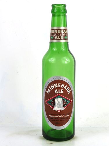 1950 Minnehaha Ale 12oz Longneck Bottle Minneapolis Minnesota