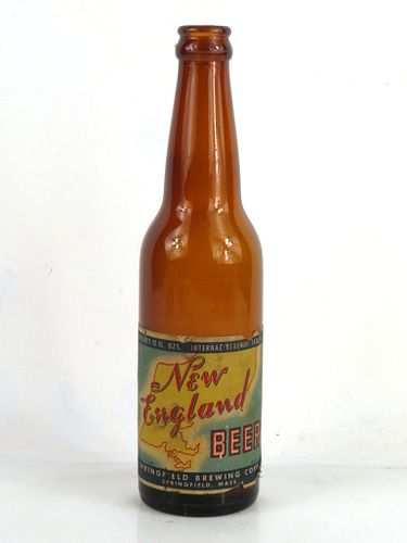 1945 New England Beer 12oz Longneck Bottle Springfield Massachusetts