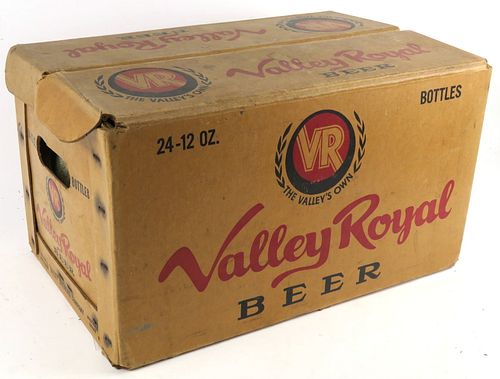 1961 Valley Royal Beer Fiberboard Box for 24-36 Bottles Mercedes Texas