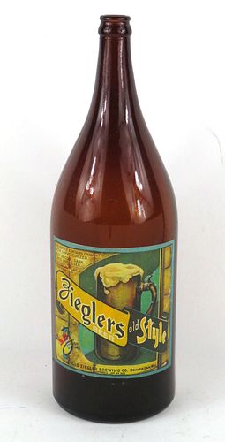 1934 Ziegler's Old Style Beer 12oz Longneck Bottle Beaver Dam Wisconsin