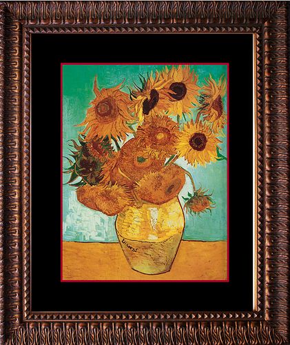 Sunflowers after Vincent Van Gogh Hand Embellished Canvas