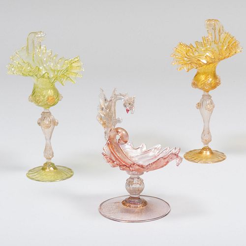 Three Venetian Glass Articles