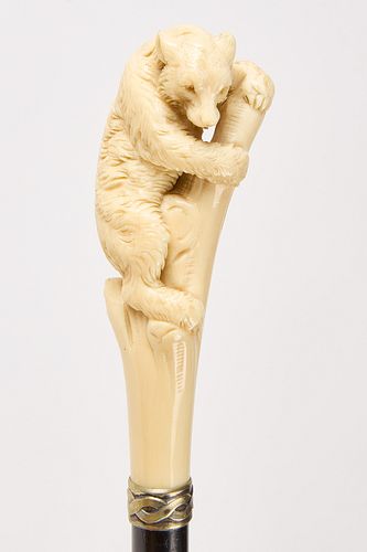 Cane with Carved Bear