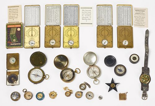 Group of Compasses - Some Gold