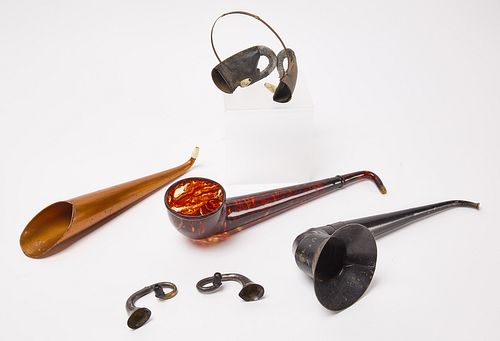 Five Antique Hearing Devices