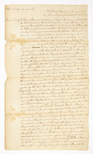 Slave Sale Document from 1791