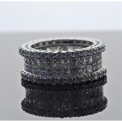 18k Gold 8.35ctw Diamond Eternity Wedding Band Ring